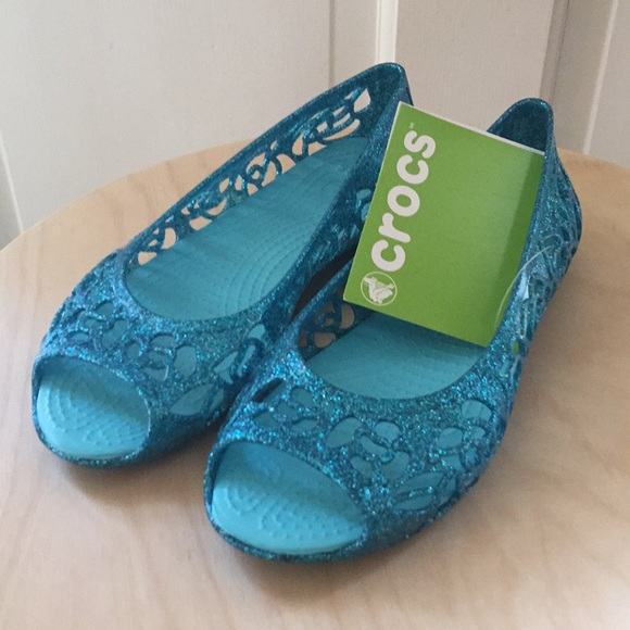 crocs isabella glitter flat